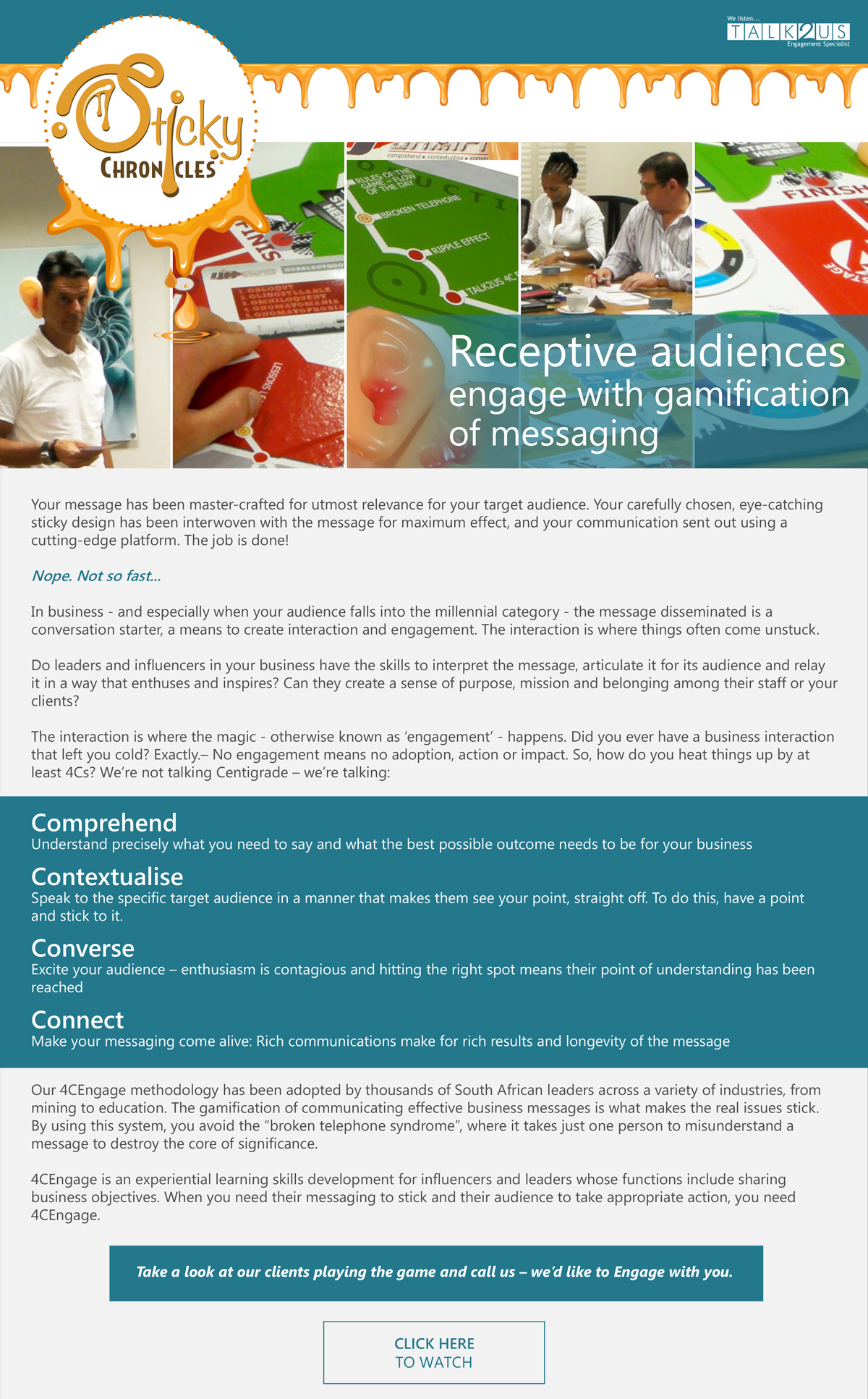 sticky chronicles blog receptive audiences