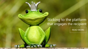 Sticking to the platform the engages the recipient